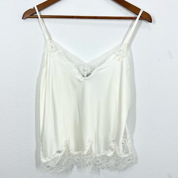 INC International Concept Intimates Washed White Lace V Neck Delicate Cami NWT - Picture 1 of 7